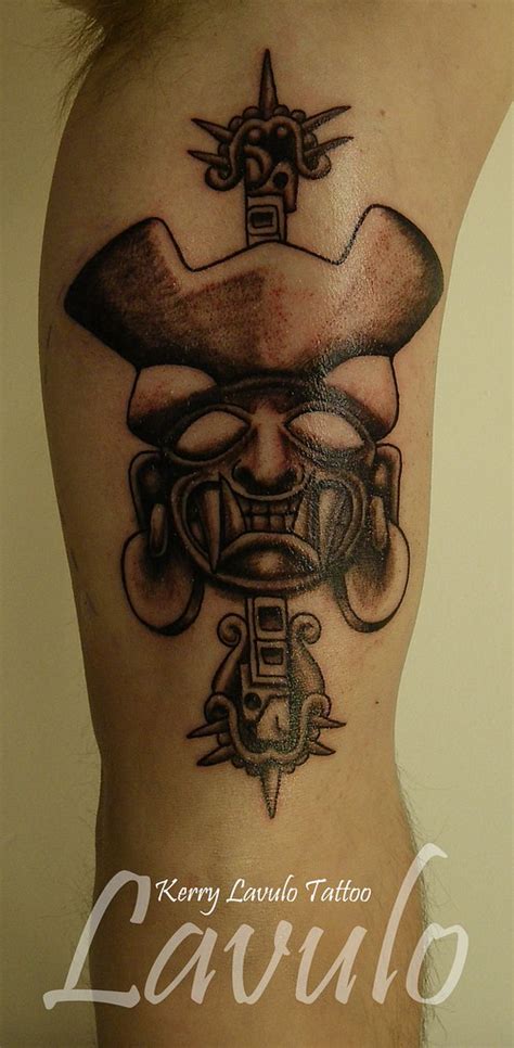 Tattoo Arm Mask Black Grey Mayan Aztec Underarm Kerry Lavu Flickr