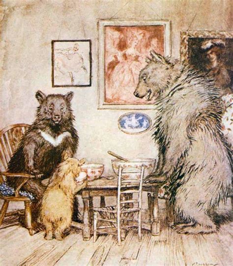 Public Domain Vintage Childrens Book Illustration Arthur Rackham Three