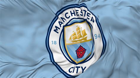 Manchester City Football Club Flag Seamless Looping Background Looped