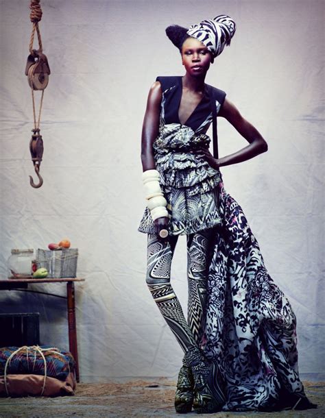 alek wek by andrew yee for how to spend it magazine fashion gone rogue