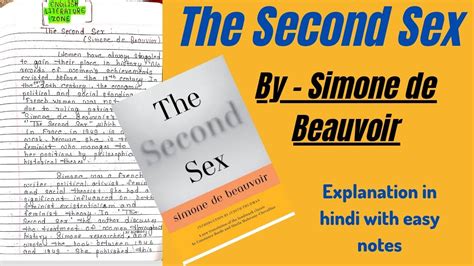 the second sex the second sex summary the second sex by simone de beauvoir in hindi youtube
