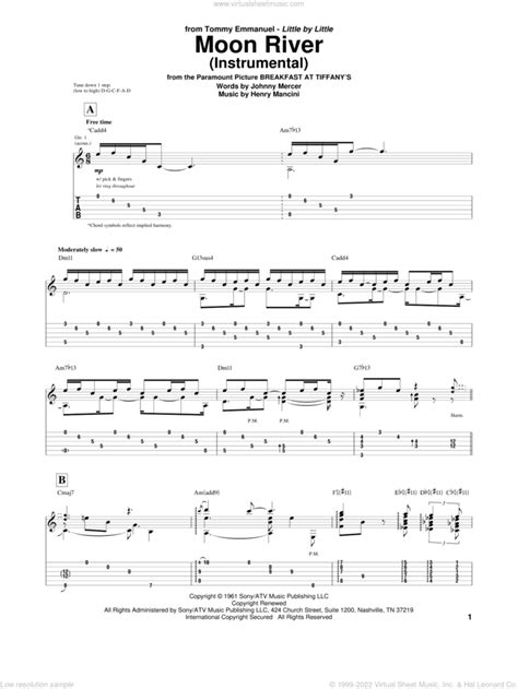 Emmanuel Moon River Sheet Music For Guitar Tablature Pdf