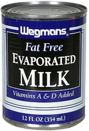 Wegmans Fat Free Evaporated Milk 12 Oz Nutrition Information Innit