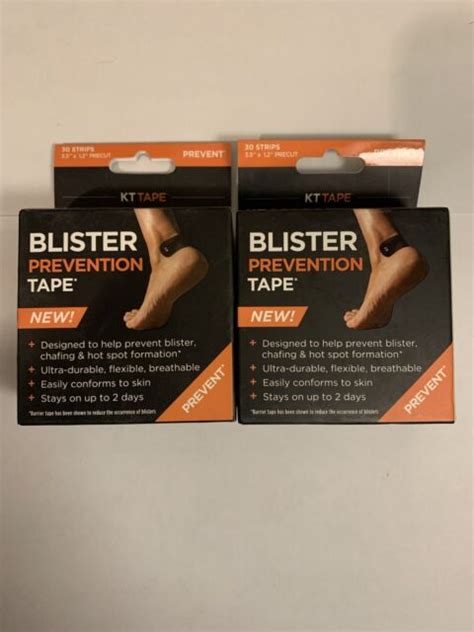 Kt Blister Prevention Tape 2 Rolls Of 30 Strips Black Runner Athete