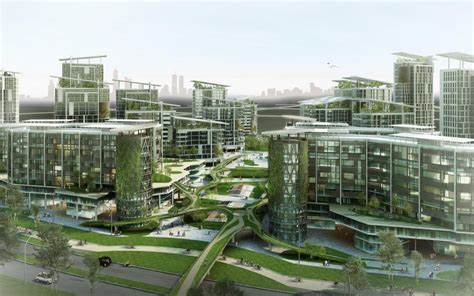 Tianjin Eco City Is Truely Futuristic Eco City Green Architecture