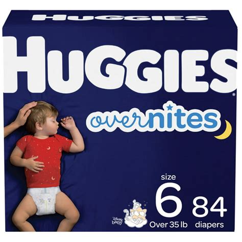 Huggies Overnites Nighttime Baby Diapers Size 6 84 Ct