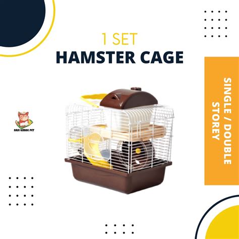 Double Storey Hamster Cage Castle Full Set Sangkar Hamster 2 Tingkat