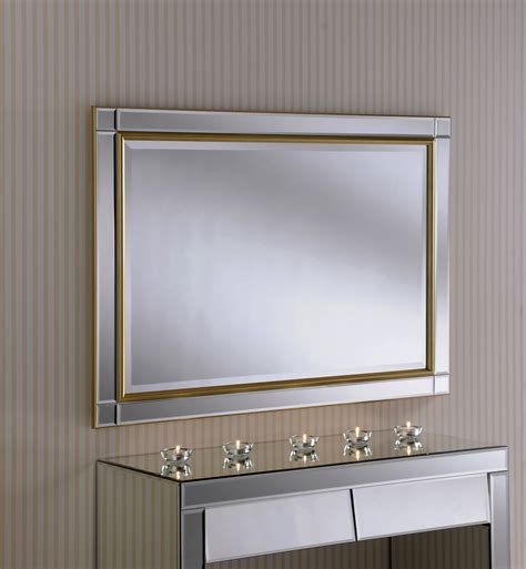 Venetian All Gold Contemporary Rectangular Mirror Range Of Sizes All