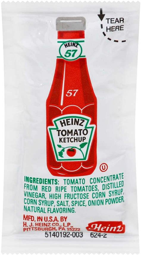 Heinz 10013000984802 9 Gram Ketchup Portion Packet 1000case