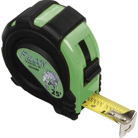 As the increments decrease, so does the length of the mark. Falcon Tools® - 25' Long x 1" Wide Easy Read Tape Measure, English, Green/Black - FA5469 ...