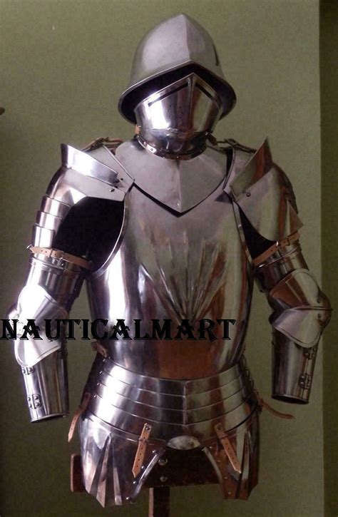 Medieval Knight Warrior Spanish Half Suit Of Armor Cuirass Morion
