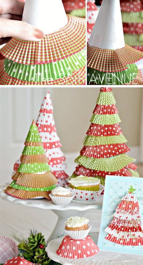 Cupcake Liner Christmas Tree Handmade Christmas Crafts Whimsical