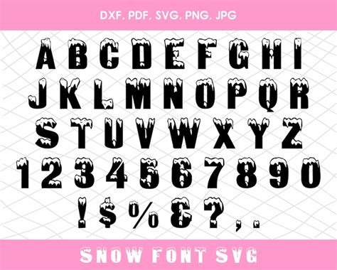 Snow Font Svg Drip Font Ice Font Frozen Font Svg For Cricut Cricut Font