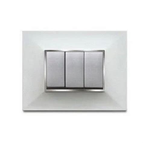 White Polycarbonate 3 Module Electrical Switch For Home 220 V At Rs 22