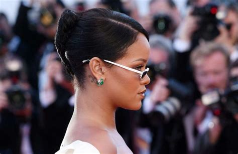 Rihanna Side Swept French Twist Updo 2017 Cannes Hairstyle ~ Krazy
