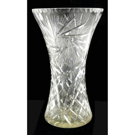 Tall Vintage Cut Glass Vase Lot 135 Saturday Estate Auctionoct 25 2014 9 30am