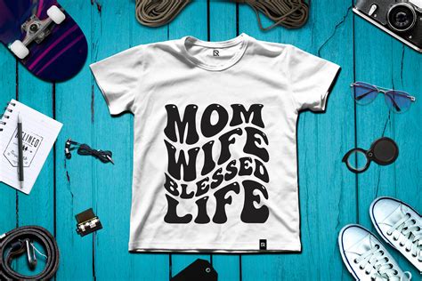 Mom Wife Blessed Life Graphic By Vector Shop 360 · Creative Fabrica