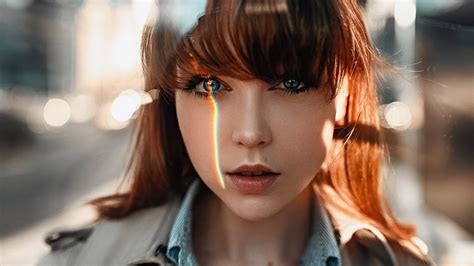 download redhead green eyes model woman face hd wallpaper by georgy chernyadyev