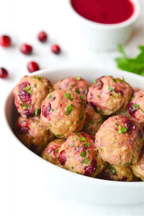 Turkey Cranberry Meatballs Paleo Whole Every Last Bite
