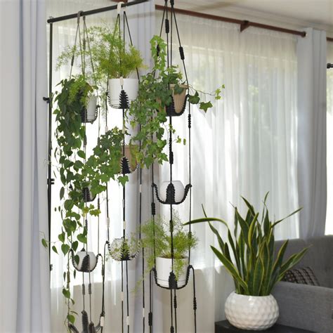 Basic Adjustable Plant Hanger Multiple Plants Display Room Divider