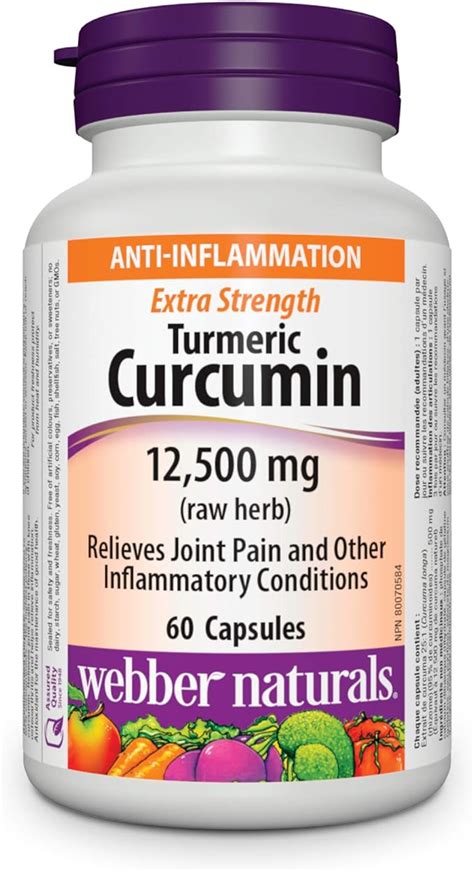 Webber Naturals Curcuma Curcumine Extra Fort Mg D Herbe Brute