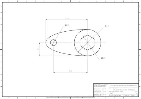 오토캐드연습도면2d Cad Drawing Practice 231 Tutorial Gambar Teknik