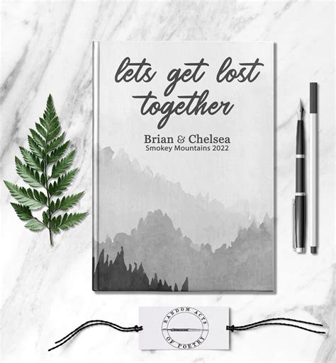 Lets Get Lost Together Personalized Couple Notebook Custom Etsy