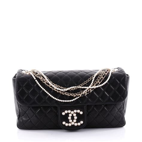 Chanel Westminster Pearl Chain Flap Bag Quilted Lambskin 2560601