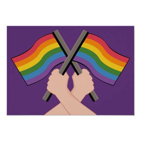 Gay Pride Rainbow Flags Poster Zazzle