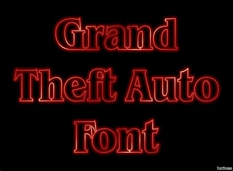 Grand Theft Auto Font Text Effect And Logo Design Font