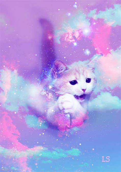 Galaxy Cat Cat Wallpaper Cute Backgrounds Kawaii Drawings