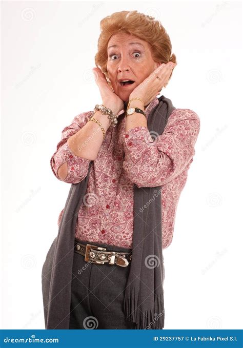 shocked mature woman stock image image of attractive 29237757