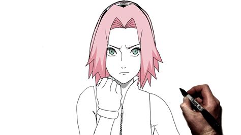 How To Draw Sakura Step By Step Naruto Youtube