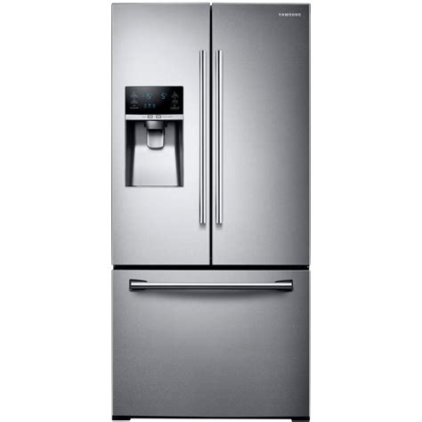 samsung 25 5 cu ft 33 inch french door refrigerator with wide water and ice dispenser in