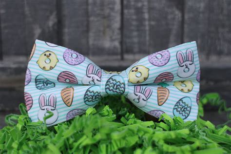 Easter Bow Tie Bunny Bowtie Spring Bowtie Easter Egg Bow Etsy
