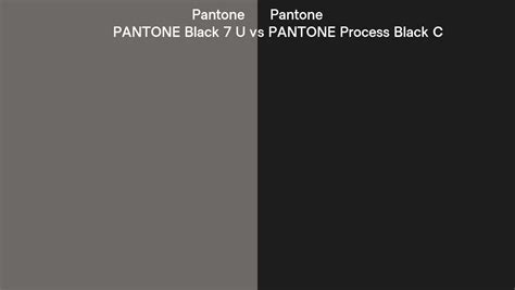 Pantone Black 7 U Vs Pantone Process Black C Side By Side Comparison