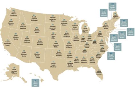 Map Shows The Most Popular Last Name In Each State