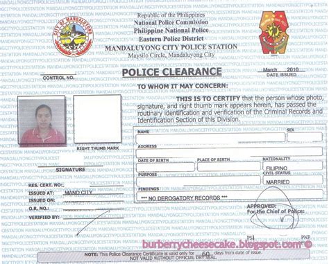 We will not accept police certificates sent by mail for express entry applications. dose that mean i don't have to upload malaysian certificate of good i have already requested for a police certificate from malaysian embassy and they have issued it for me. burberry cheesecake...a slice of life!: Mandaluyong City ...