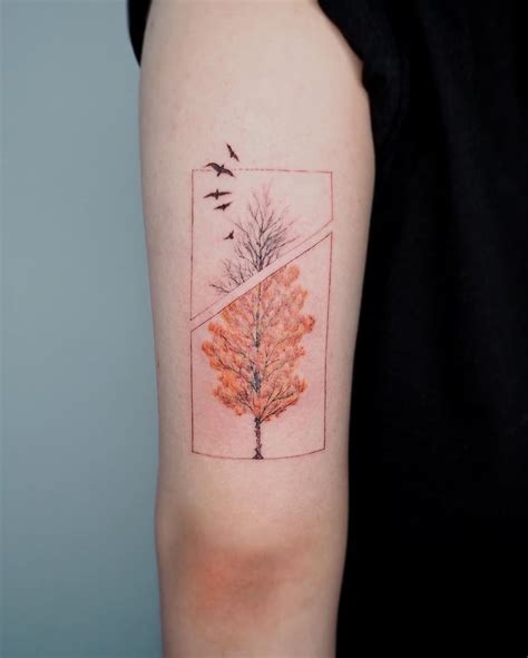 20 Fall Inspired Tattoos That Show Off The Dreamiest Autumn Leaves Big World Tale