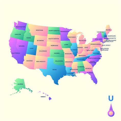 United States Of America Landmark Map Vector 257383 Vector Art At Vecteezy