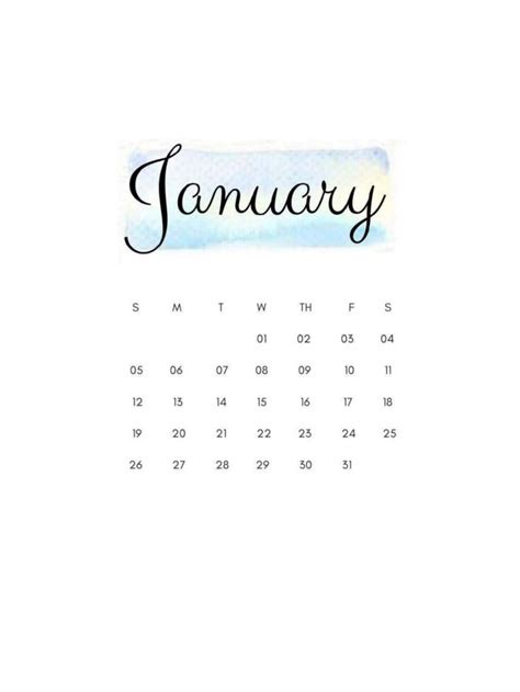 2020 January Watercolor Calendar Love Quotes Wallpaper Paper