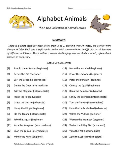 Awesome Free Printable Reading Comprehension Worksheets For 2nd Grade