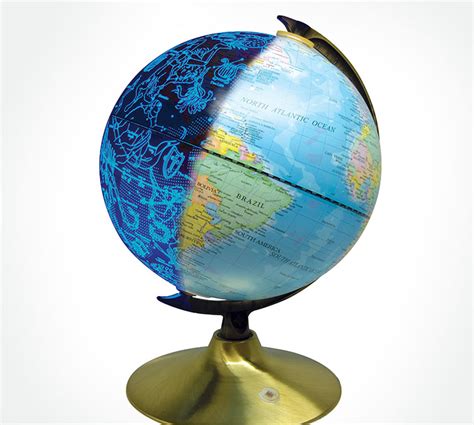 Celestial Globe Lamp Shows Earth During The Day Constellations At Night