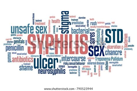 Syphilis Sexually Transmitted Disease Std Word Stock Illustration 790523944