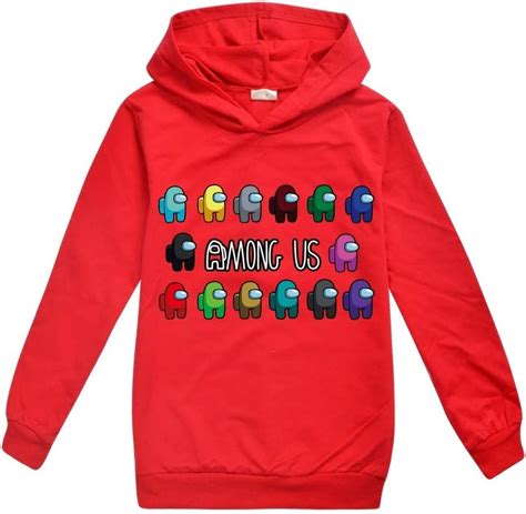 Sweatshirts Among Us Game Kids Long Sleeve Hoodie Pullover Sweater