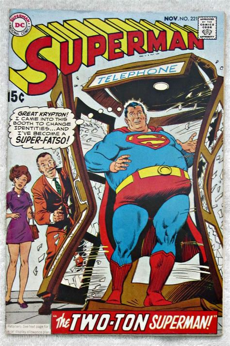 Superman 221 Nov 1969 Dc Fine 60 Superman Comic Comics Comic