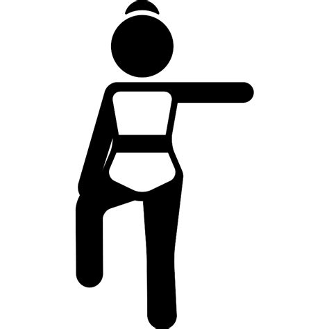 Woman With One Leg Up Position Vector Svg Icon Svg Repo