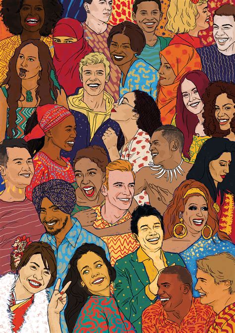 illustration, diversity, graphic design, colour, magazine ...