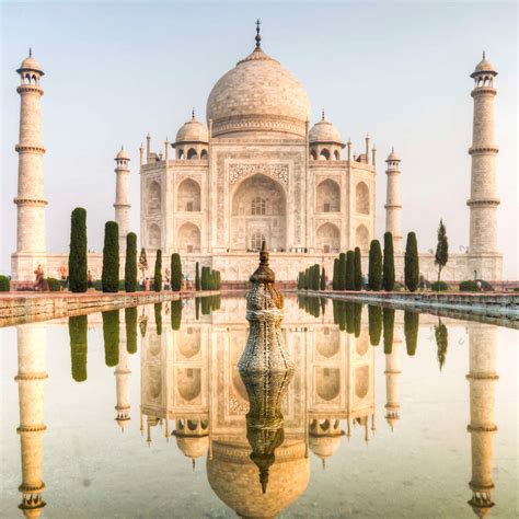 Scenic Taj Mahal Reflection Wall Art Photography