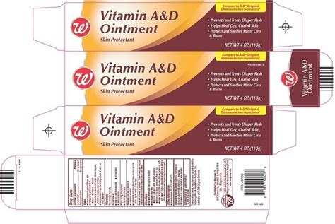 Many vitamins can improve skin health, especially in people with vitamin deficiencies. Vitamin A and D skin protectant (Walgreen Company) LANOLIN ...